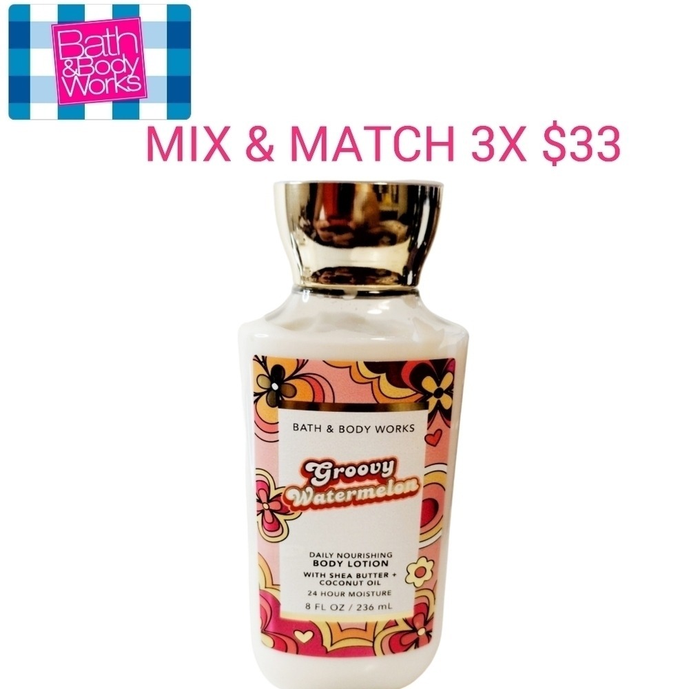 Rare Bath & Body Works GROOVY WATERMELON Body Lotion Daily Nourishing‎ Women's